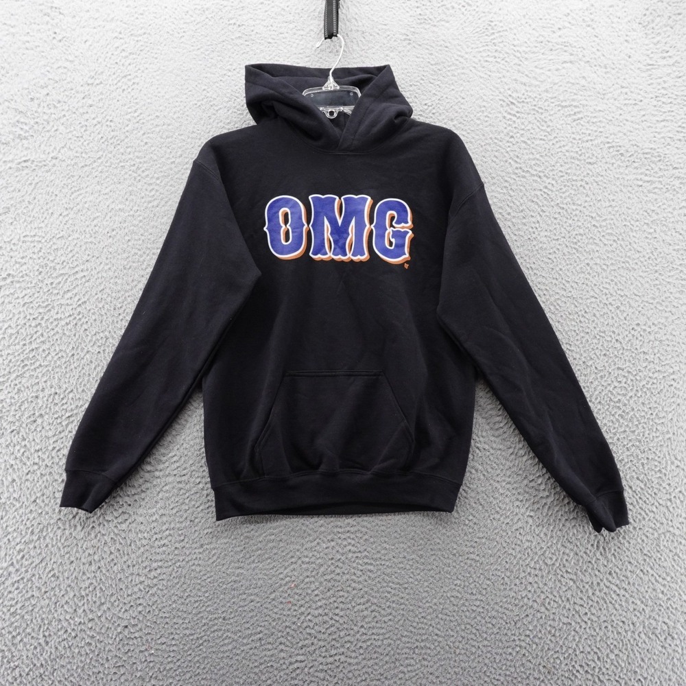 BreakingT Kids New York Mets OMG Hoodie Black Pullover Sweatshirt Youth XL NEW